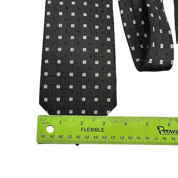 Stacy Adams Neck Tie Mens 100% Silk Handmade Geometric Business Office - Picture 4 of 7